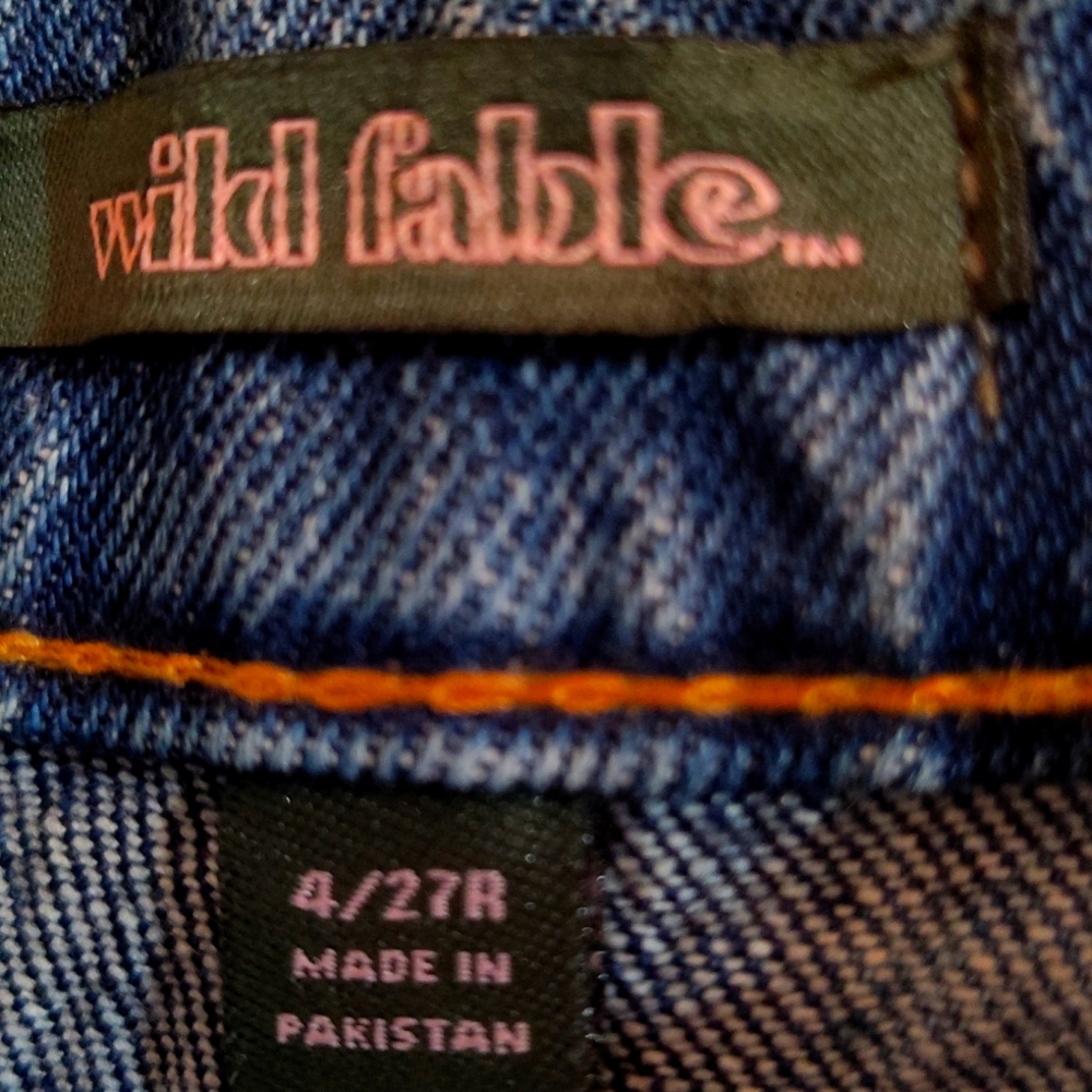 Wild Fable Women's / Girls     Baggy   Straight Wide Leg LOGO Jeans